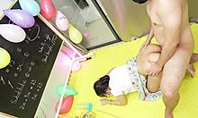 Tuition Teacher's Hardcore Lessons Bend Her Over Rough