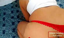 hot mexican tenant bends over wet when alone