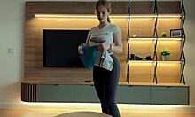 Curvy Maid With Big Natural Tits Rides Monster Cock Cowgirl for Creampie Job Security Quickie