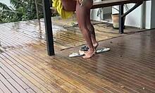 Shameless Slutty Young Wife Fucked On Porch