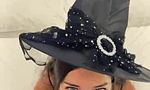debora prado's witch outfit teases deep cock swallow