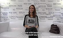 Super cute 25yo milf rides oiled cameraman big cock for hardcore anal creampie pov