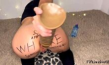 Ever seen a painted ass slut bent over taking brutal anal fisting?