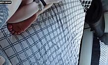 He kisses my friend then fucks us both creampie in my tight ass