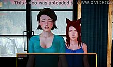 Teen Family Game Turns Erotic with Brunette Tits