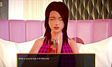 Teen Family Game Turns Erotic with Brunette Tits