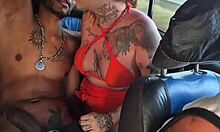 Young Brazilians Go Wild in Moving Car Bareback Orgy