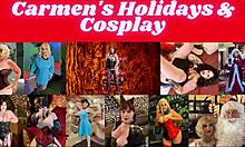 granny carmen rams huge black dildo till cum explodes