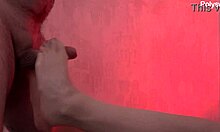 bbw brunette milf dominates fat hubby handjob femdom licks cum off feet humiliation