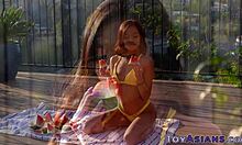 Petite Asian Teen Delivers Expert Handjob Blowjob Ending in Massive Facial Cumshot