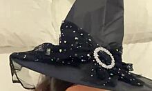 debora prado's witch outfit teases deep cock swallow