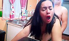 Stepmom Fucked Hard in Kitchen Skipping Breakfast