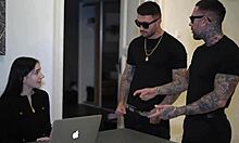 Britney Dutch mouth fucked nonstop by group