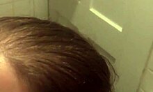 crazy white girl slurps monster bbc in shower