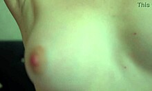 perfect small 18+ tits with puffy pink nipples begging for play