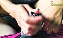 hurried indonesian teen handjob before late school rush