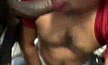 three guys crowd bathroom stall for sneaky hand grabs