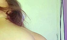 Slim latina neko-girl in lingerie bathes while inserting buttplug for deep anal masturbation solo