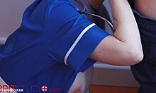 Alternative nurse savors intimate oral before gulping down his release