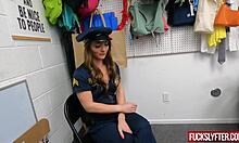 Hey you won't believe this sexy cop filming herself stealing office stuff then getting railed hard by the boss right there