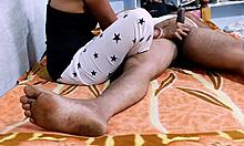 Desihotcouple Indian Wife's Homemade Handjob Blowjob Footjob