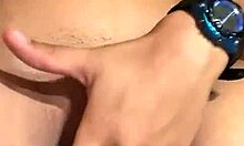 latina cutie in lingerie with blindfold rides cock cowgirl anal creampie but is that vibrator teasing her tight ass?