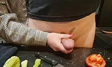 kitchen cooking torments huge cock urethral extreme