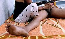 Desihotcouple Indian Wife's Homemade Handjob Blowjob Footjob