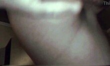 Wifey in leggings jerks homemade cock sucking handjob on amateur brunette milf tape