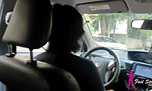 i'm like showin off my fat ass on street n the delivery dude just pulls over n eats my pussy in his car!!