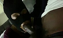 no face lil dick sucker gags on nasty monster black cock