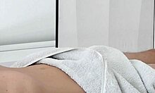 oiled sensual massage builds to explosive close-up handjob orgasm happy ending