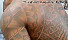 She slipped into panties alone to tease her ripped stepdad's urges