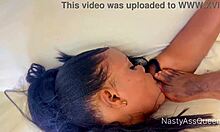 brutal ebony couple delivers harsh spanking and total slave humiliation up close