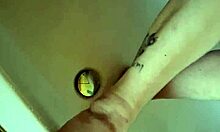 Chubby german mature washes dirty barefoot feet fetish style in the bathtub