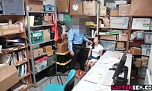 lp officer rips clothes and punishes shoplifter with monster cock doggystyle in office after threats