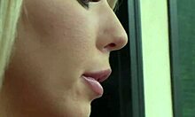 This super blonde babe gets passionately roughed up until dripping wet