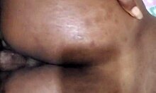 Short curvy ebony shakes fat ass in tight pussy doggystyle moans