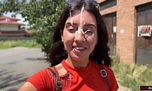 Stranger Public Blowjob Ends in Crazy Cumwalk Facial Cumshot