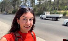 Stranger Public Blowjob Ends in Crazy Cumwalk Facial Cumshot