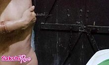 sexy sakshi strips naked bathes tight pussy big tits then changes clothes