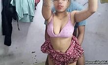 Hot indian bhabhi's big boobs bounce during sneaky devar sex 😘💦