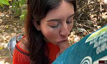 Stranger Public Blowjob Ends in Crazy Cumwalk Facial Cumshot