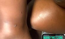 Homemade Ebony Wife's Wet Pussy Takes Huge Black Cock Creampie Screaming