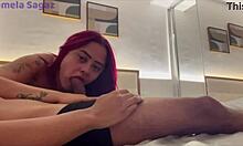 big cocked guy stuffs my tight pussy until i overflow