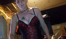 Aurora bound tight takes anal toys and mike's cock!