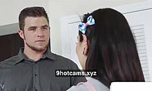 young teen lady spreads pussy for hard fucking and anal pounding