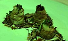 Birthday dinner ends in passionate kitchen heat