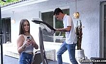 Busty Brunette Teen Josie Tucker Sucks Swallows and Rides Big Cock Bent Over Doggystyle Cowgirl Missionary Creampie