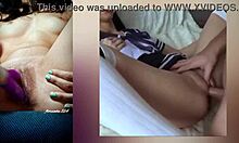 Tattooed skinny teen babe masturbates pussy closeup vibrator solo squirt tease